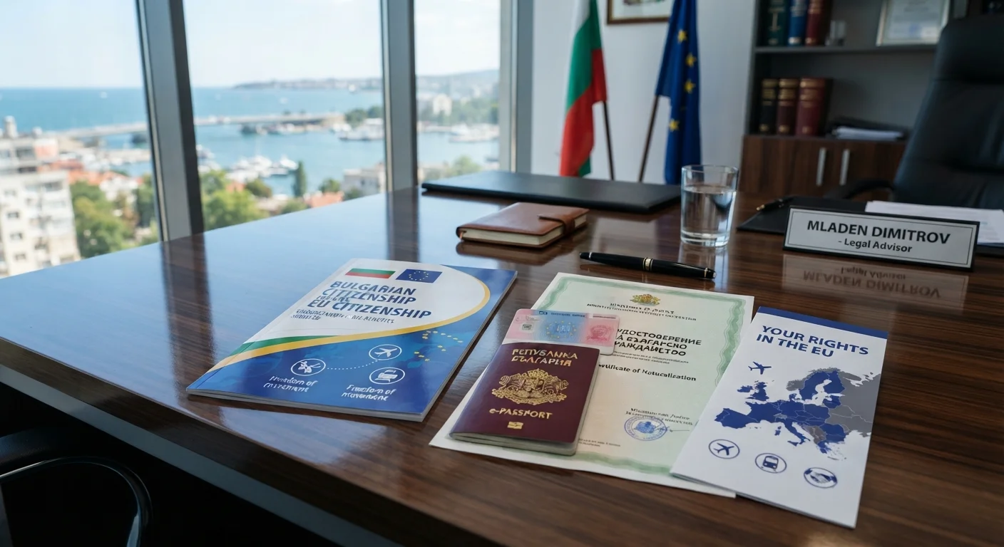 Professional reviewing citizenship documentation in Varna