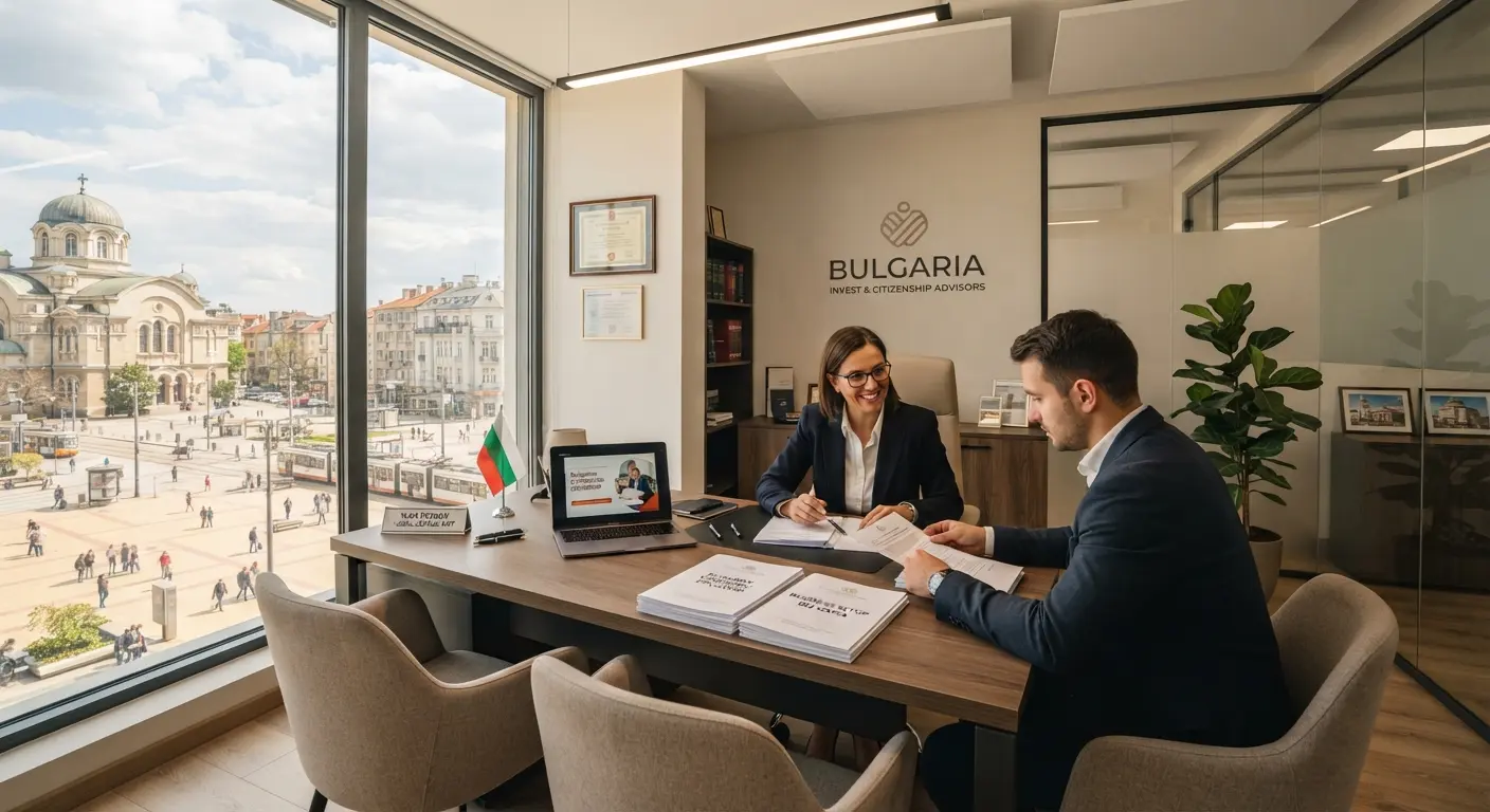 Professionals collaborating in a modern office environment in Varna.